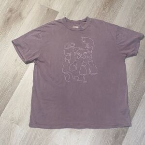 Modish Rebel Oversized Cat Graphic Tee